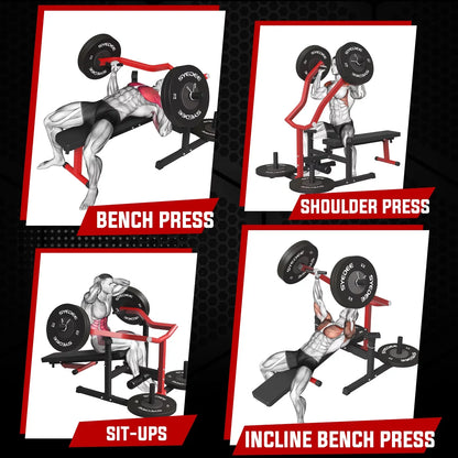 Máquina De Prensa De Pecho, Capacidad De 1250 Lbs Con Brazos Convergentes Independientes, Banco De Fitness Ajustable De Inclinación Plana Para Gimnasio En Casa